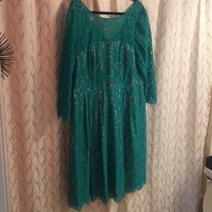 Laced Fit & Flare Swing Dress